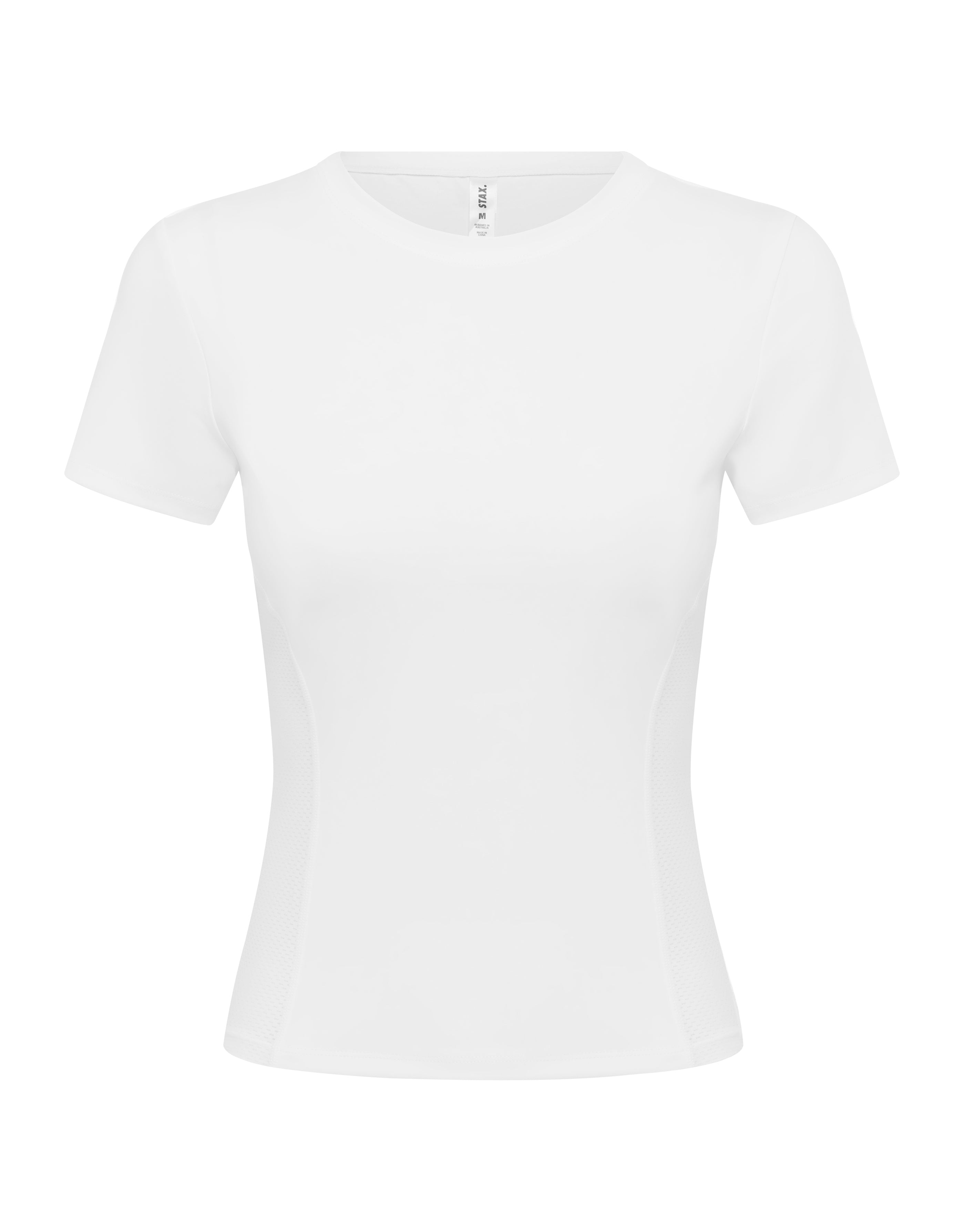 Fitted Mesh Tee Astryx - White