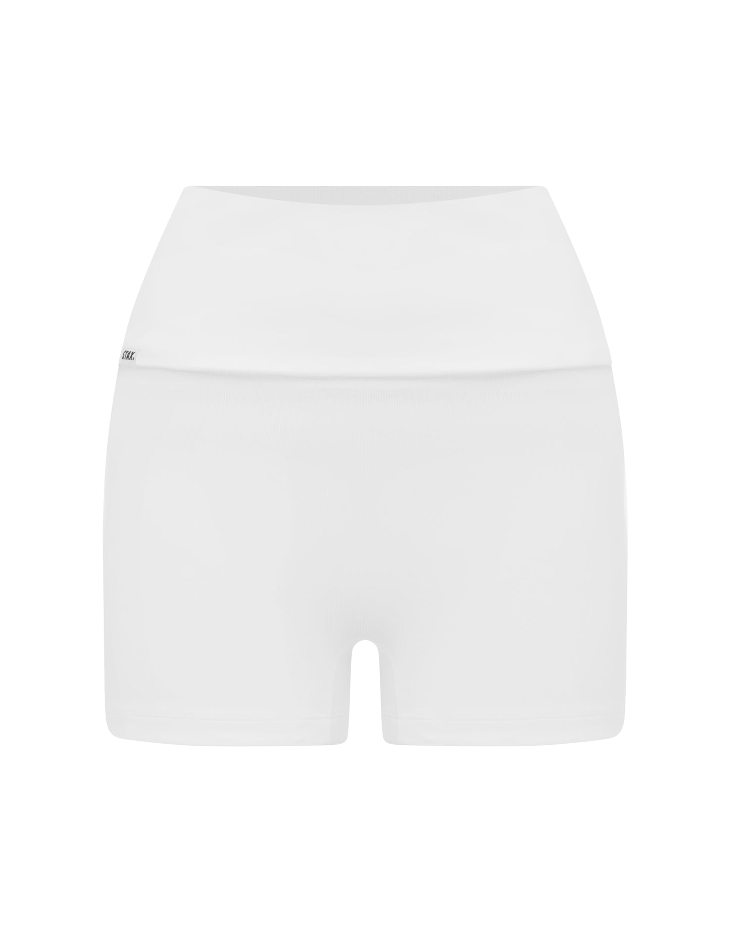 Cotton Comfort Fold Over Short - White