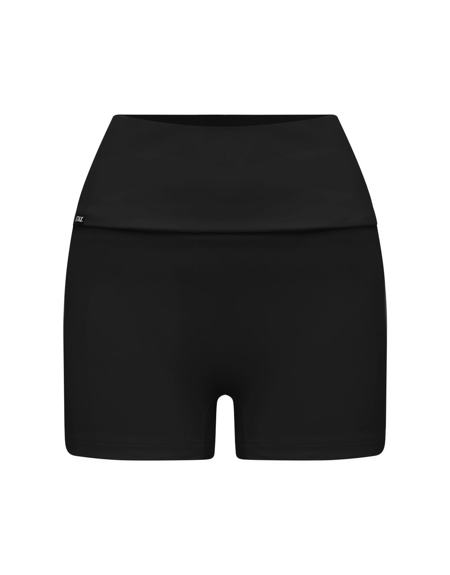 Cotton Comfort Fold Over Short - Black