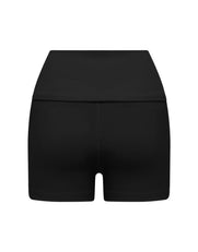 Cotton Comfort Fold Over Short - Black