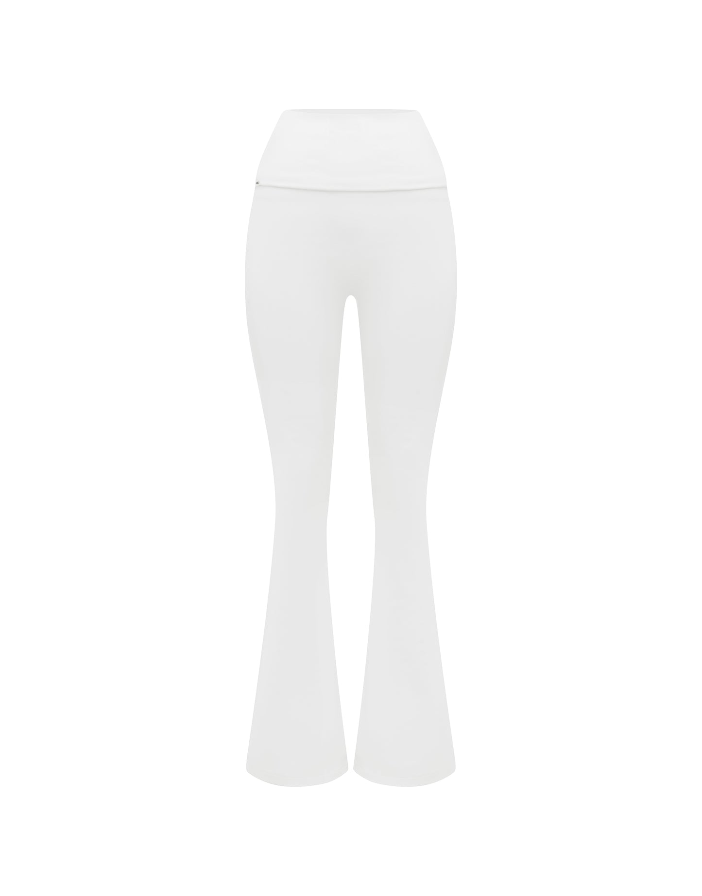 Cotton Comfort Fold Over Flare - White