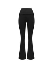 Cotton Comfort Fold Over Flare - Black