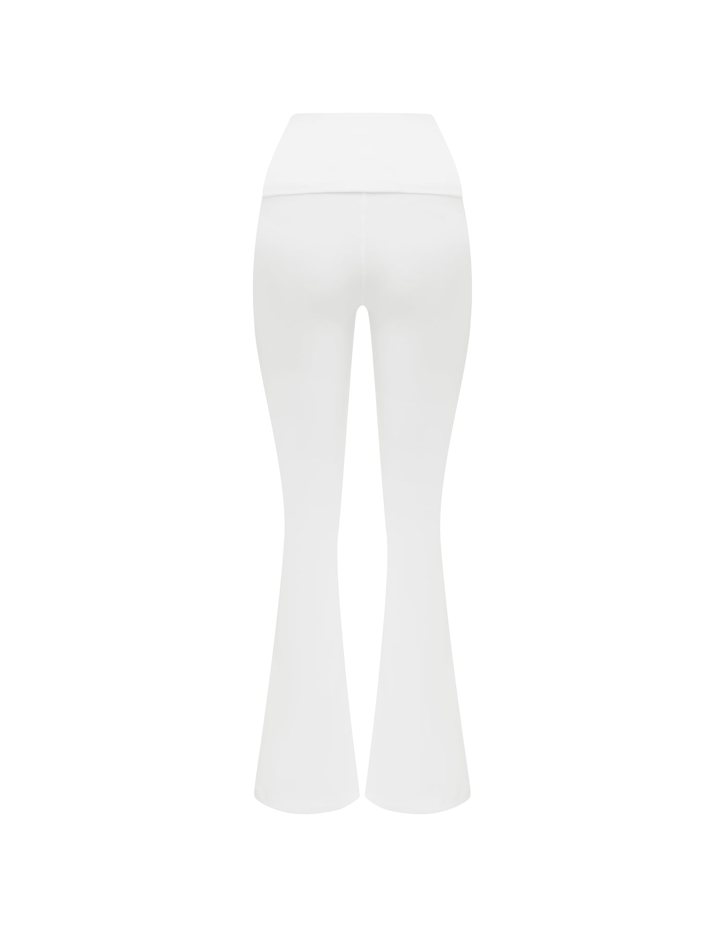 Cotton Comfort Fold Over Flare - White