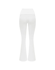 Cotton Comfort Fold Over Flare - White