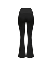 Cotton Comfort Fold Over Flare - Black