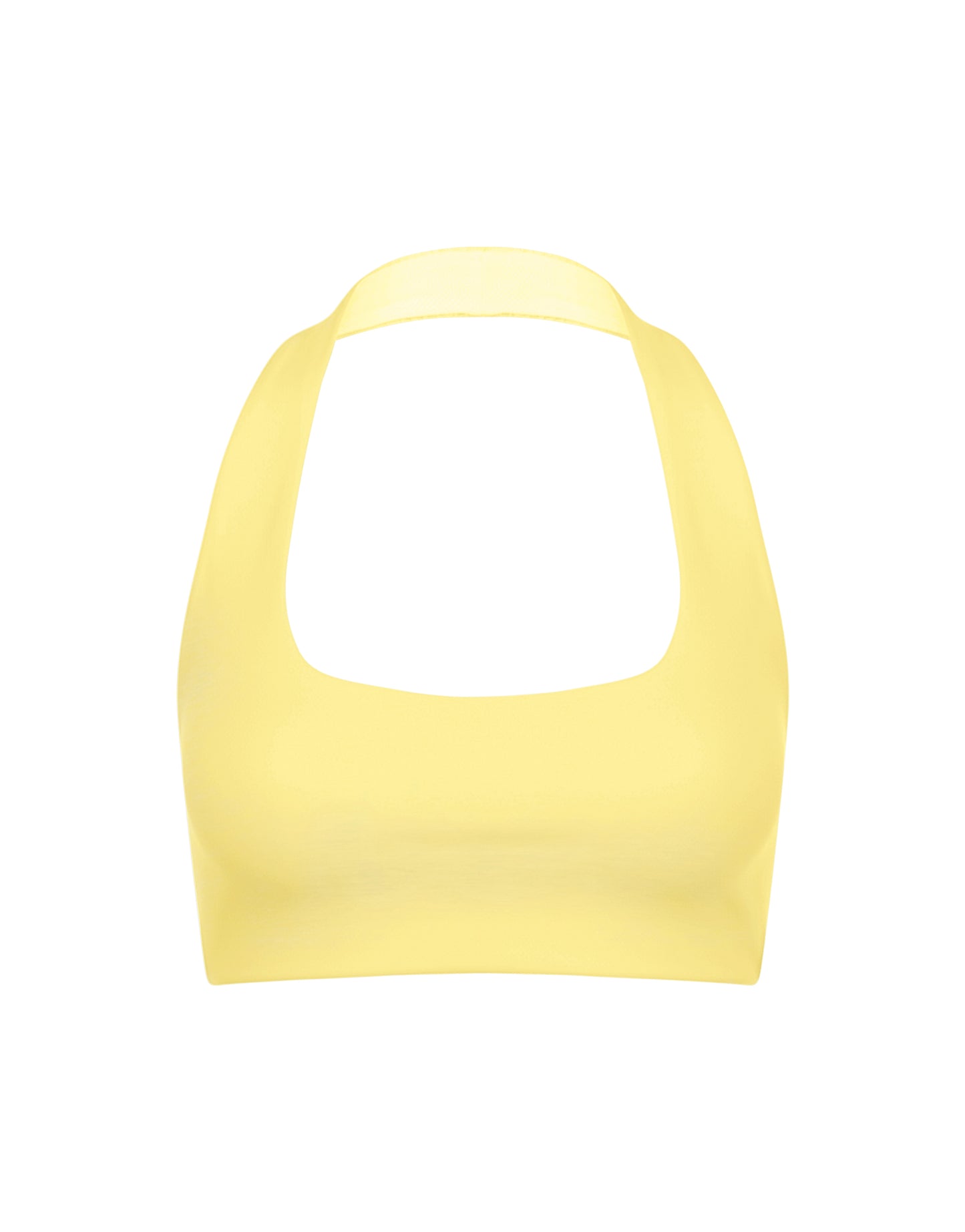 Square Neck Halter Crop Airlyte - Limoncello
