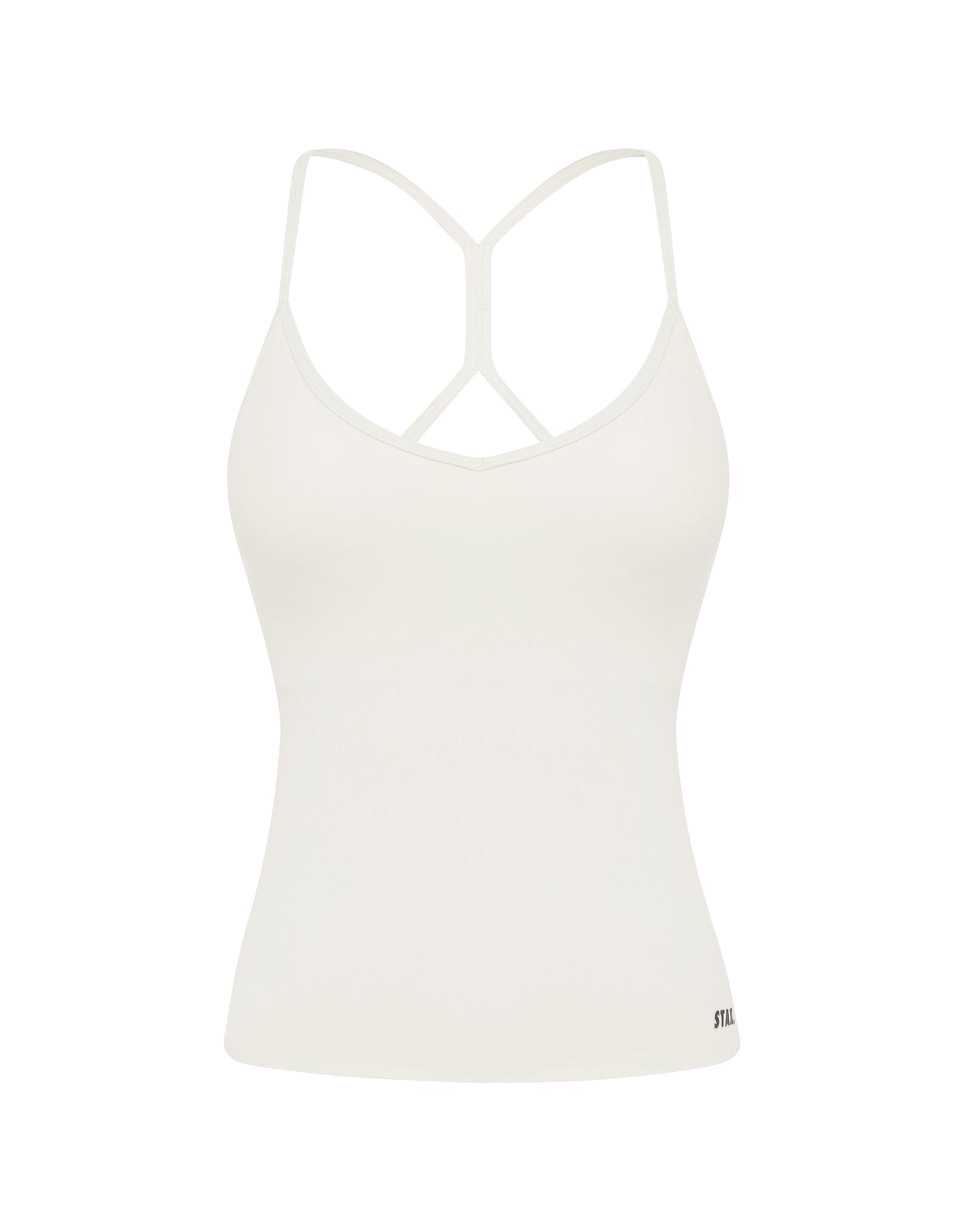 Active Rib Strappy Singlet - White