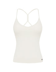 Active Rib Strappy Singlet - White