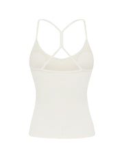 Active Rib Strappy Singlet - White
