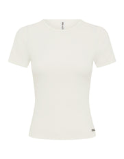 Active Rib Fitted Tee - White