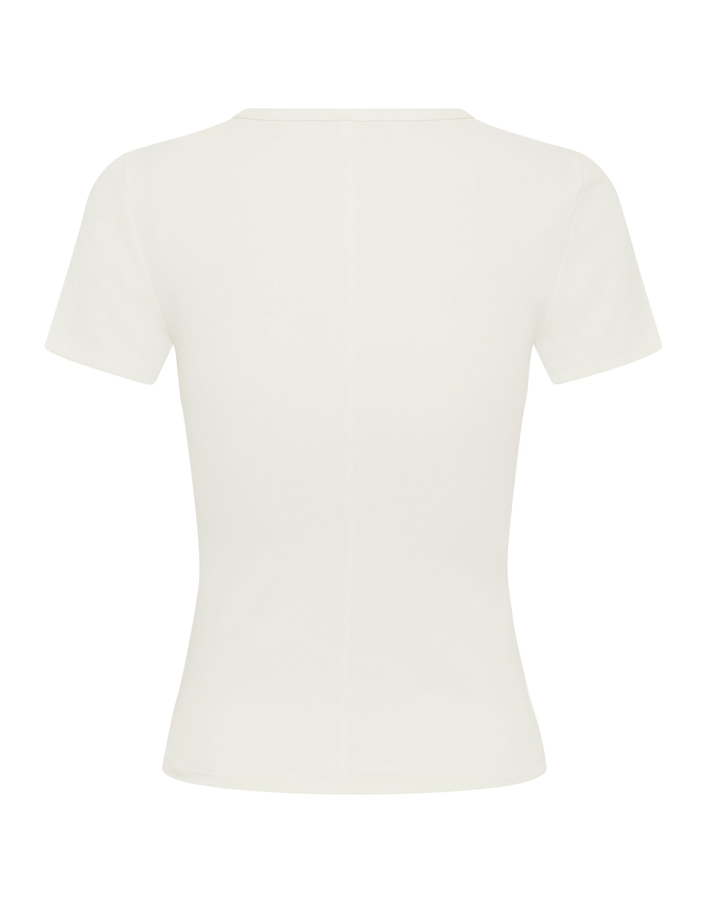 Active Rib Fitted Tee - White