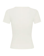 Active Rib Fitted Tee - White