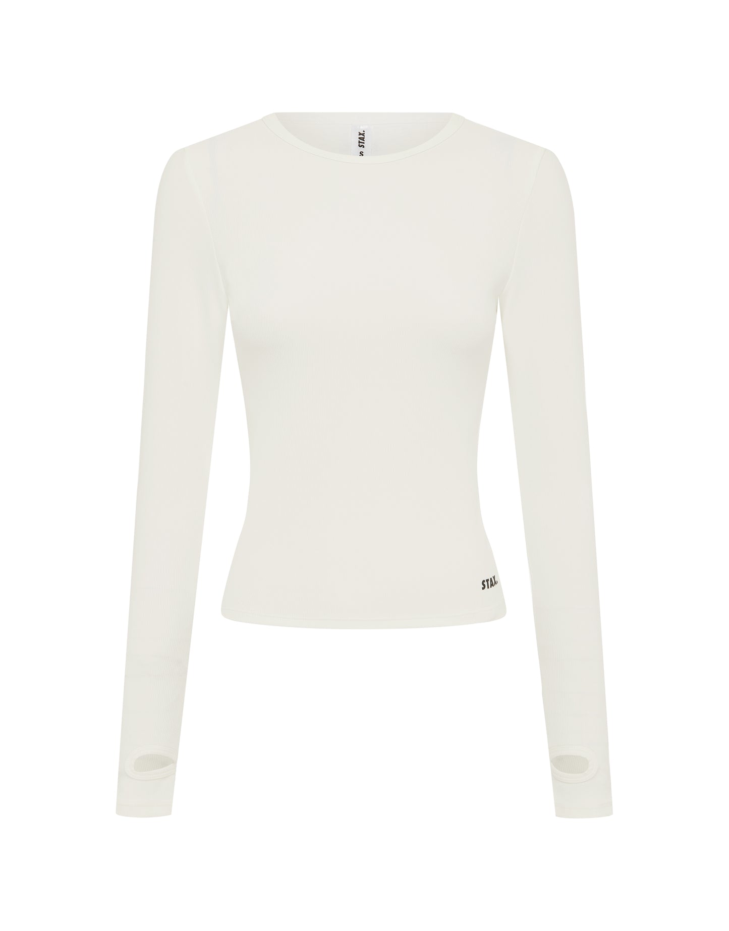 Active Rib Long Sleeve - White