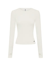 Active Rib Long Sleeve - White
