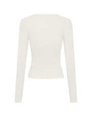 Active Rib Long Sleeve - White