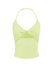 Twist Halter Tank Airlyte - Lime