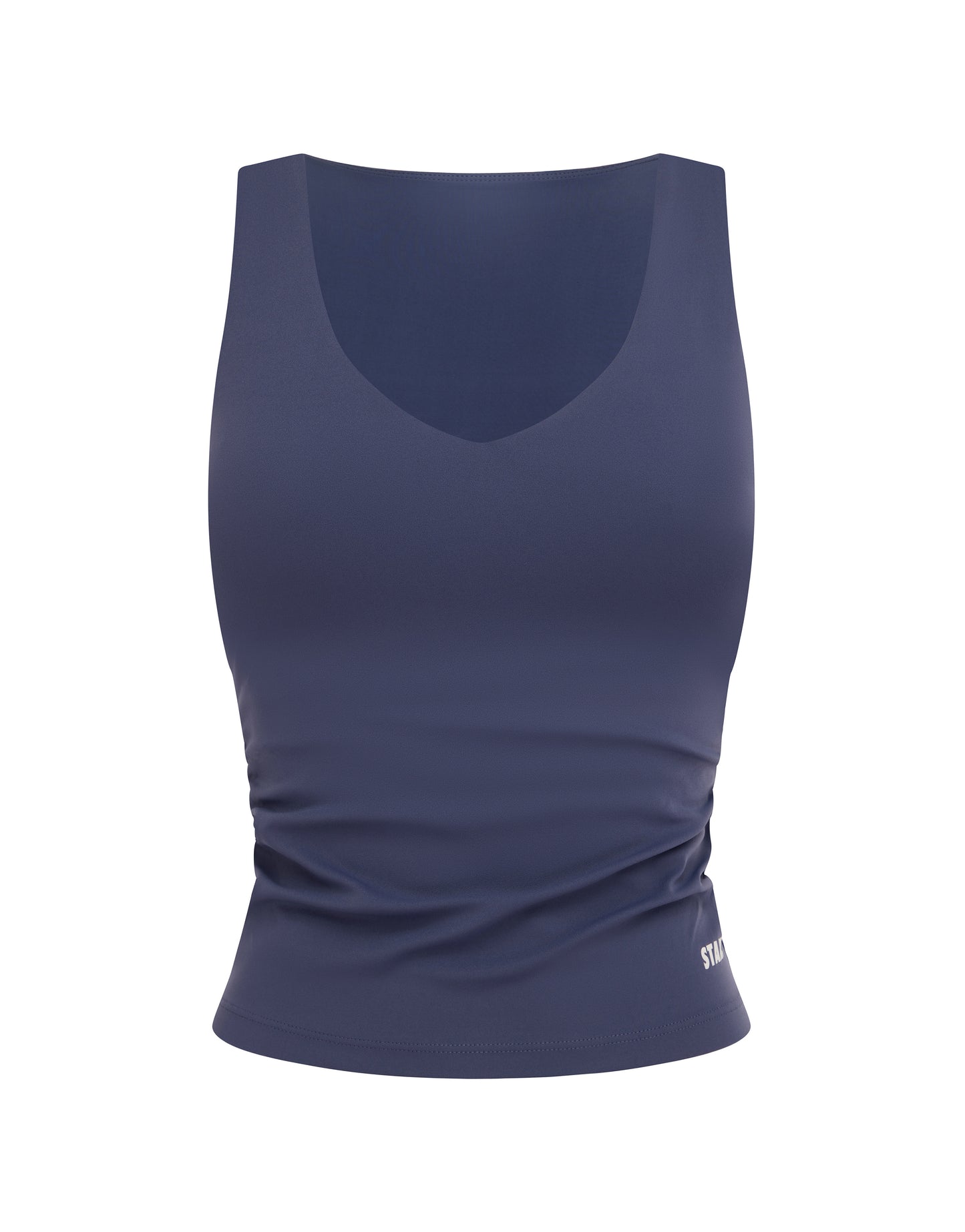 V Front Ruched Tank Airlyte - Blueberry