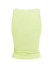 V Front Ruched Tank Airlyte - Lime