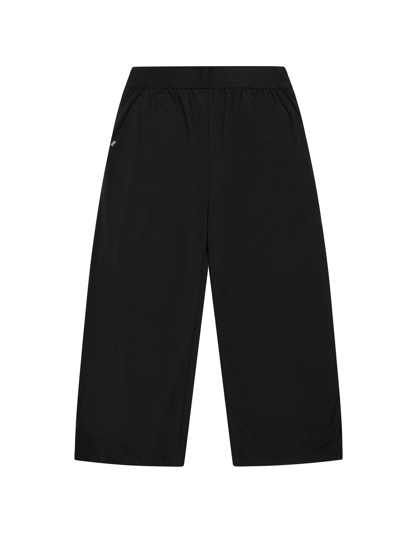 Flat lay front view of STAX. Gigi Pants in black