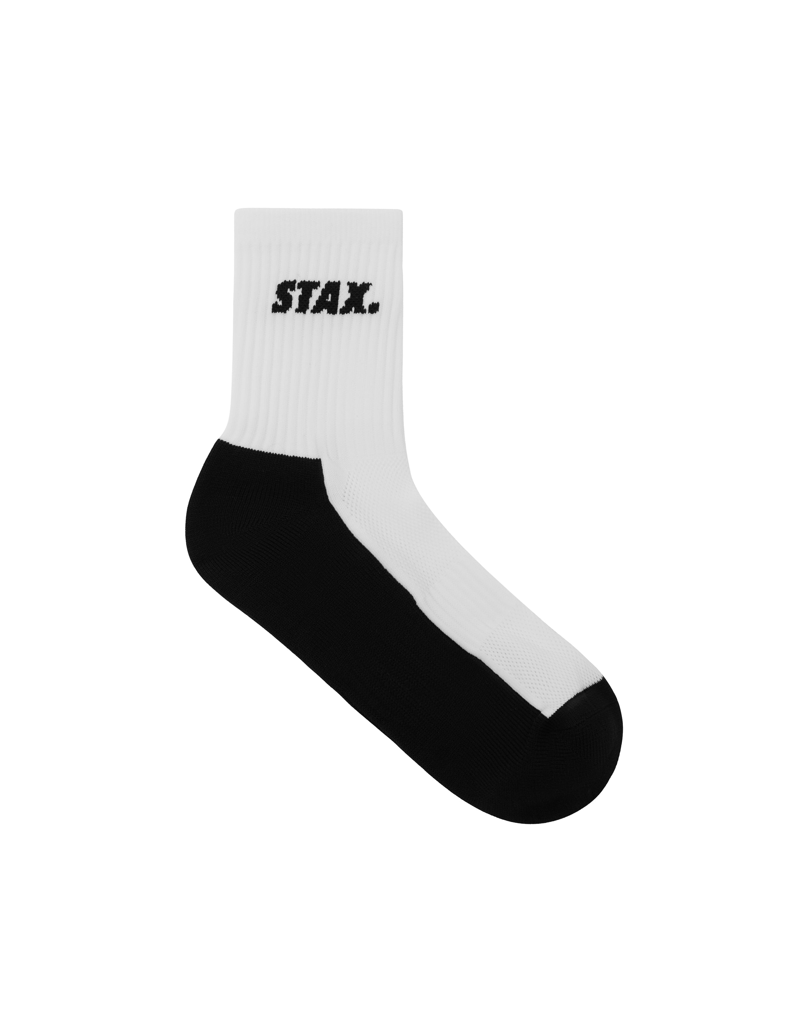 Womens Active Socks- White/Black