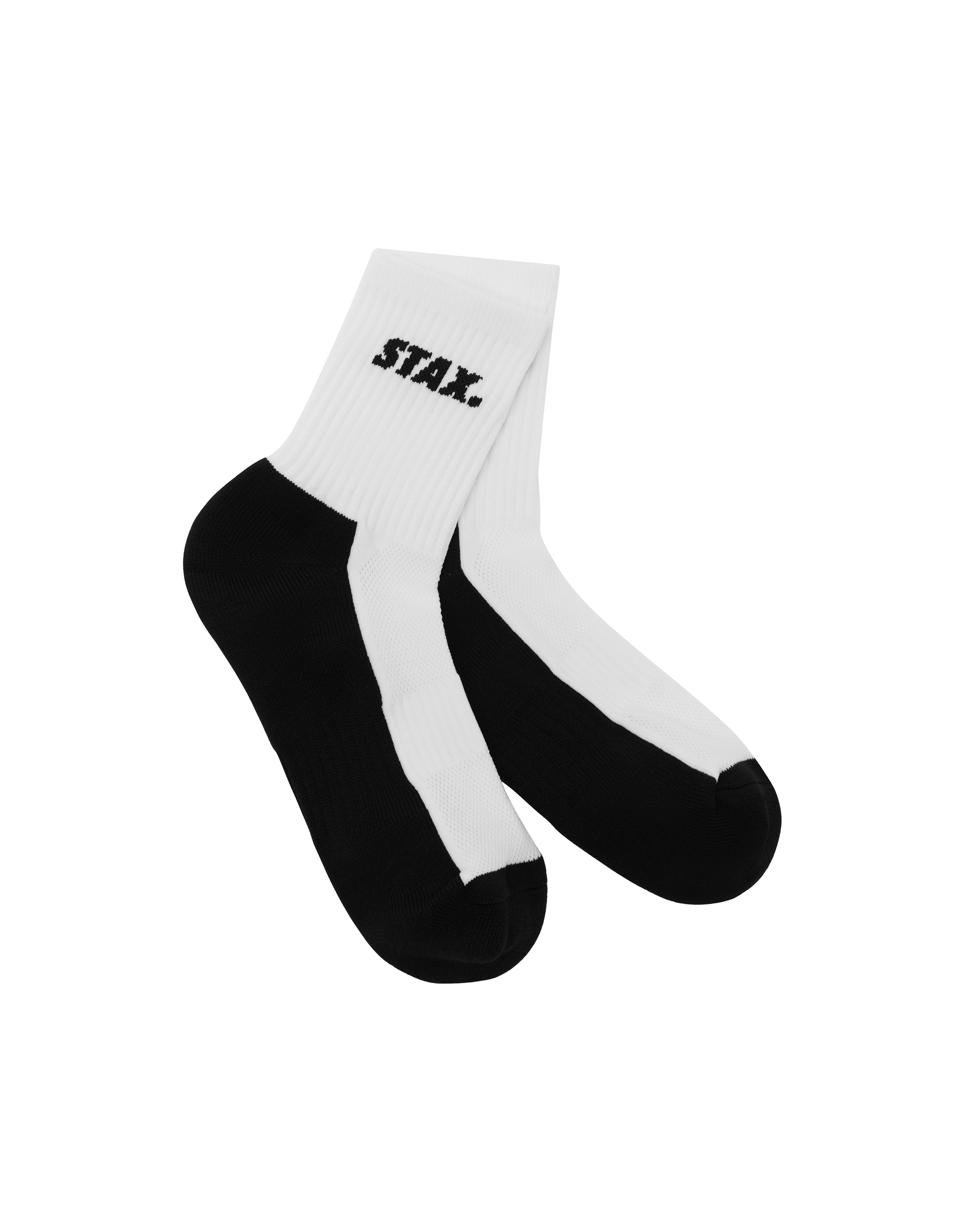 Womens Active Socks- White/Black