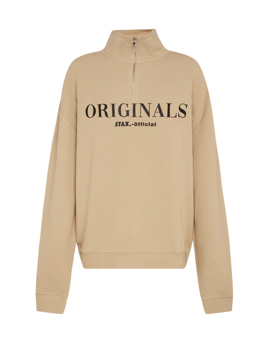 Originals Waffle 1/4 Zip - Sand