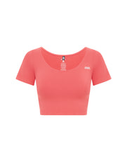 Premium Seamless Scoop Tee - Pink