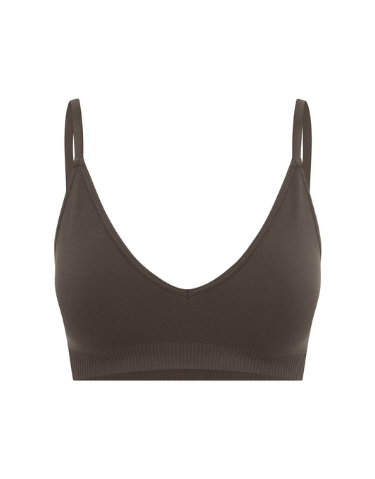 Seamless Base Bralette - Espresso