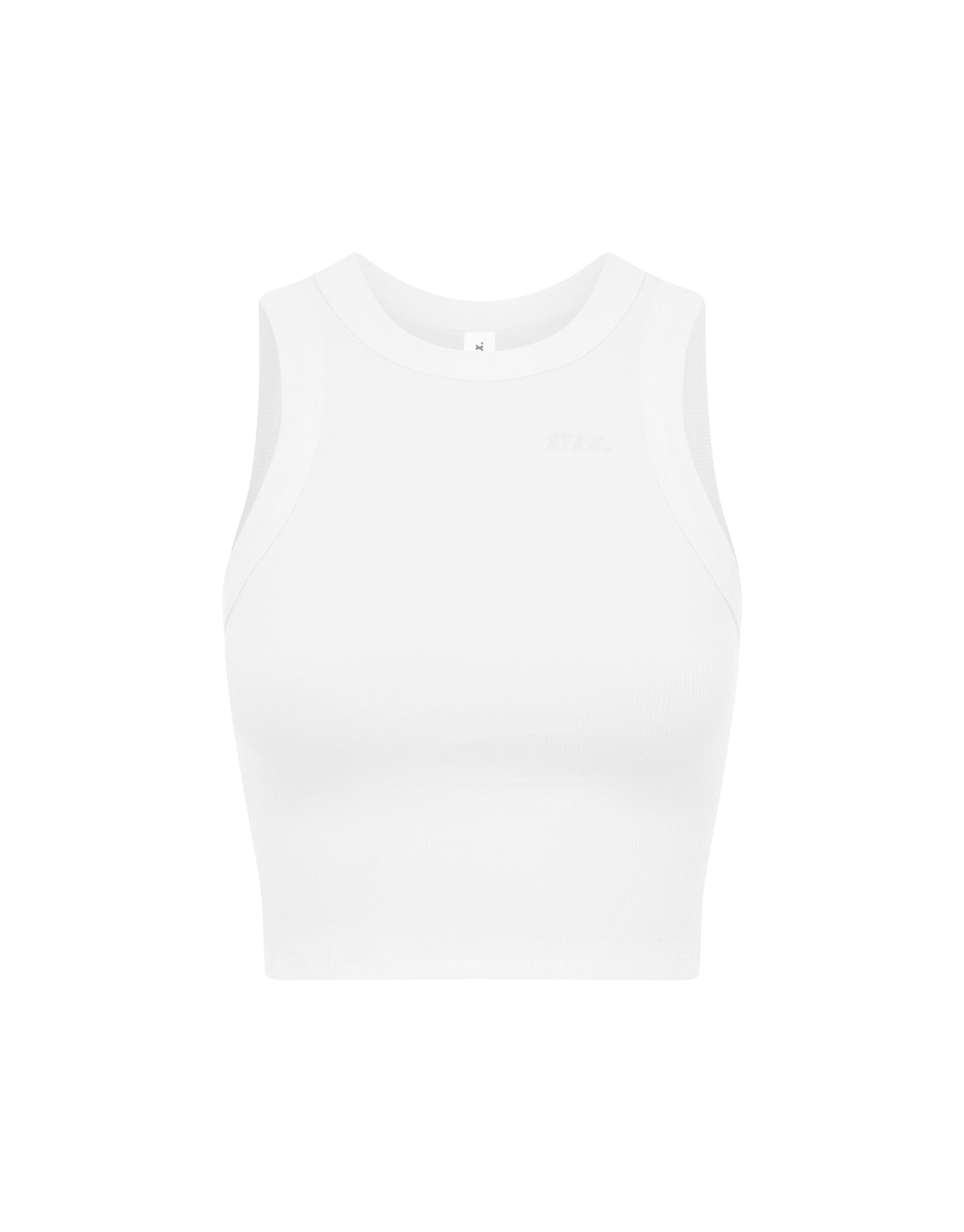 Ribbed Tank - White