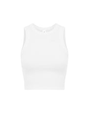 Ribbed Tank - White