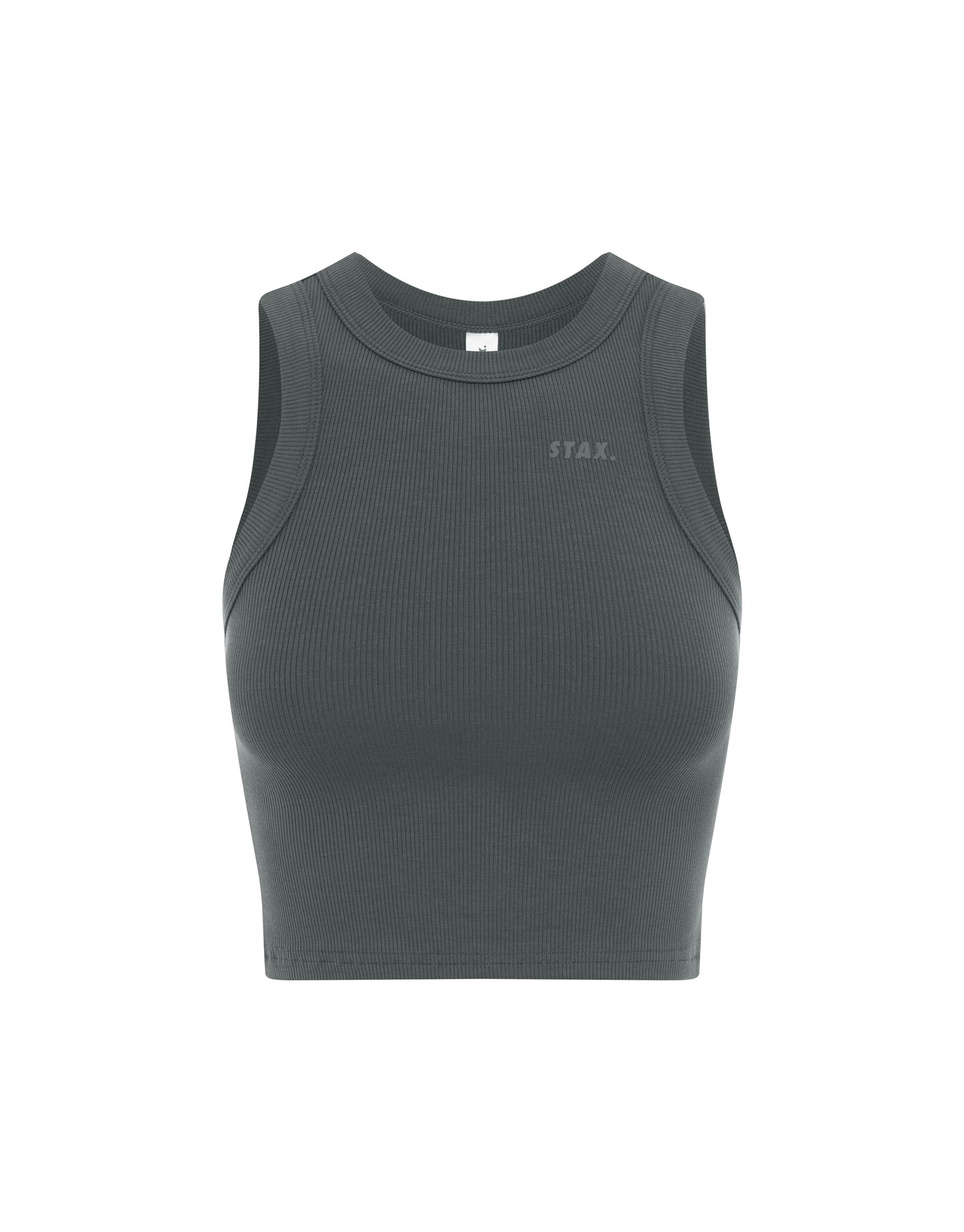 Ribbed Tank - Charcoal Grey