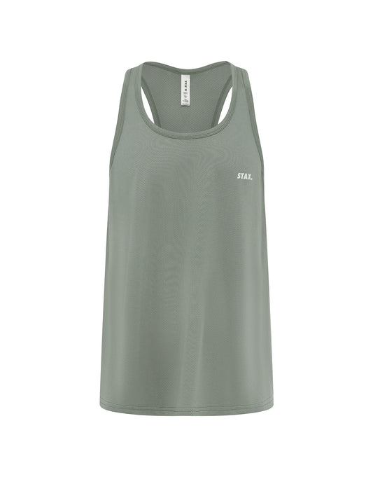 Mens Sport Singlet - Sage