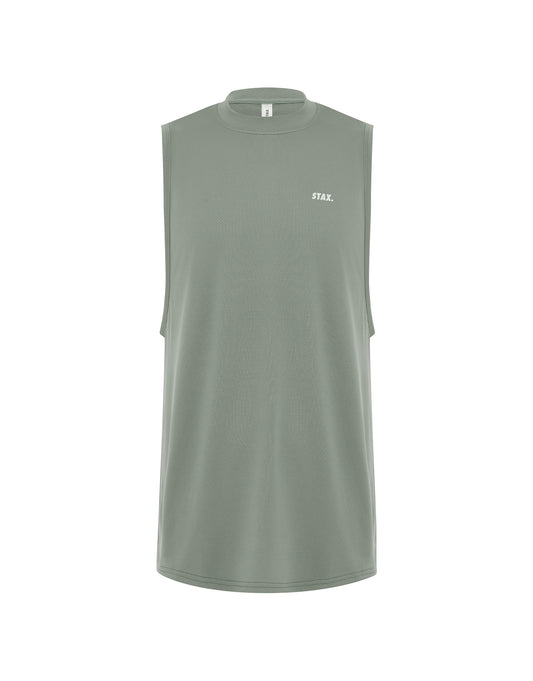 Mens Sport Muscle Tank - Sage