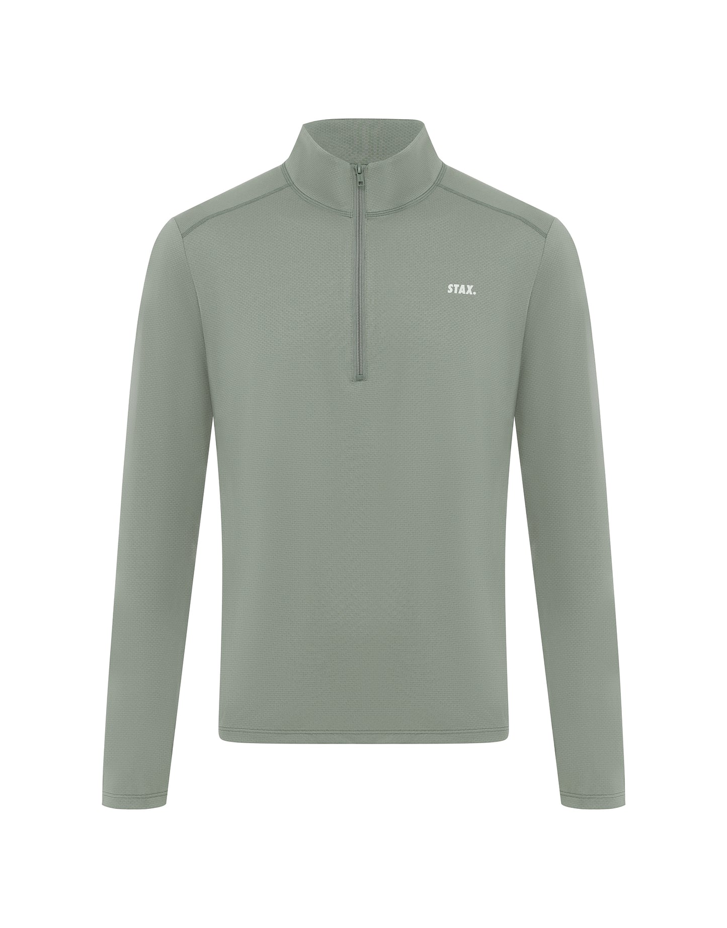 Mens Sport 1/4 Zip Long Sleeve - Sage