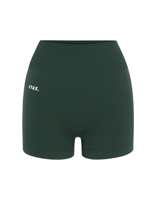 Premium Seamless Mini Bike Shorts - Forest