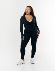 Wrap Longsleeve Airlyte - Black