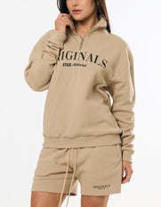 Originals Waffle 1/4 Zip - Sand