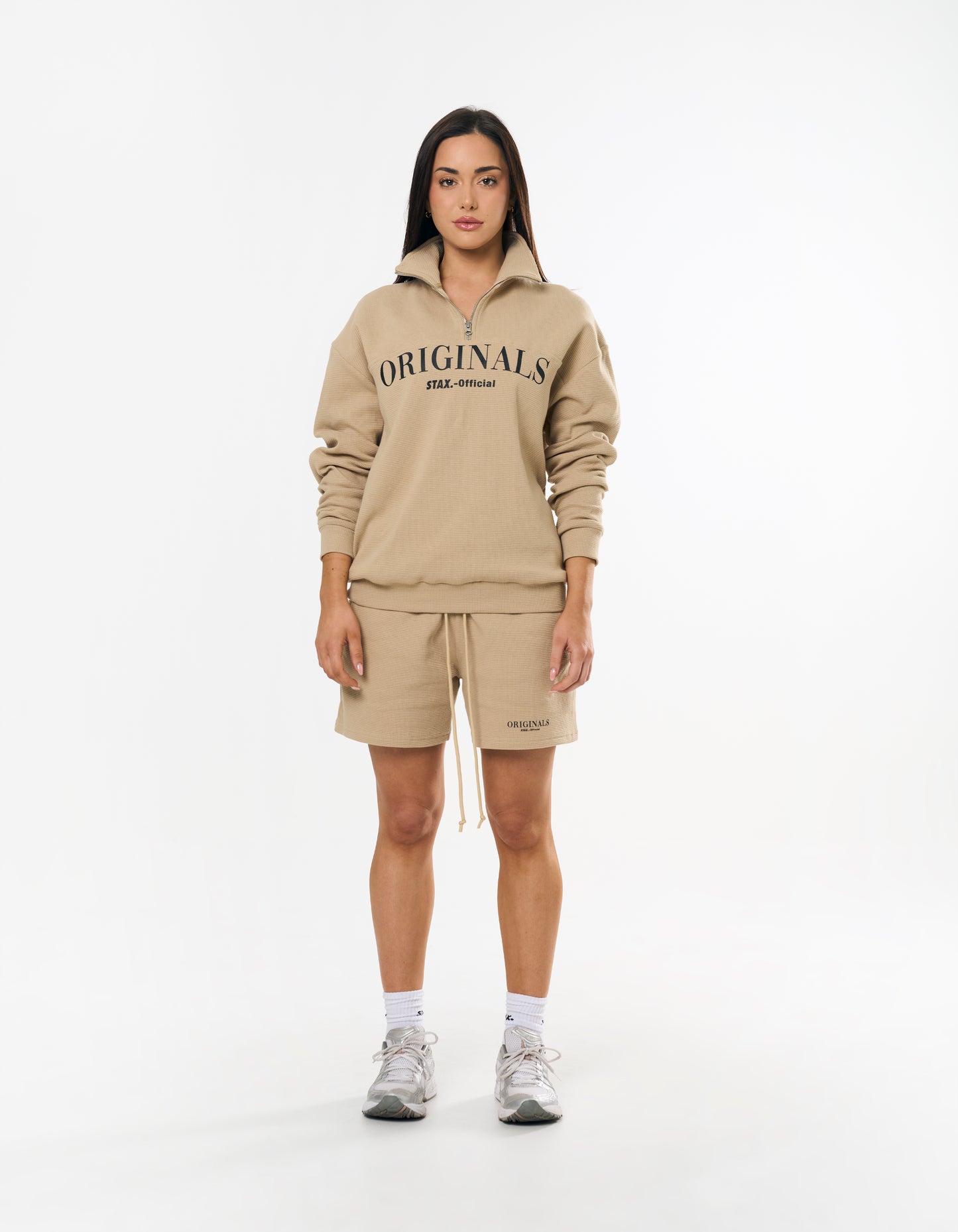 Originals Waffle 1/4 Zip - Sand