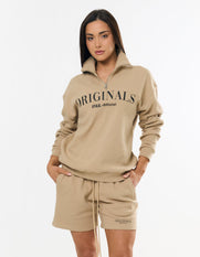 Originals Waffle 1/4 Zip - Sand