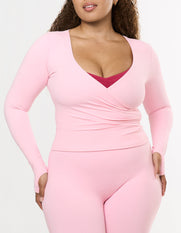 Wrap Longsleeve Airlyte - Blush