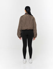 Cropped Bomber Jacket - Fossil