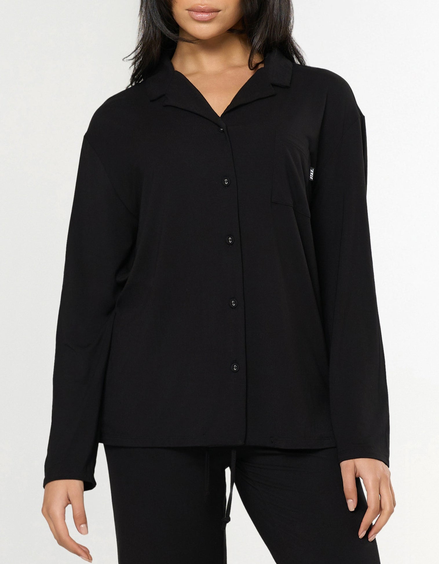 Sleep Long Sleeve Shirt - Black