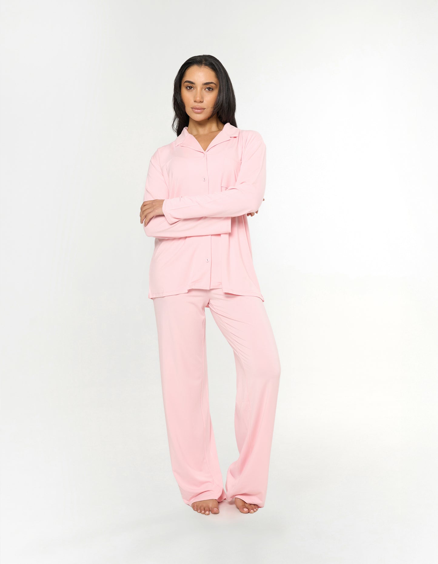 Sleep Long Sleeve Shirt - Baby Pink