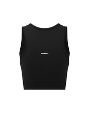 Seamless Cropped Singlet - Black