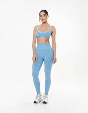 Seamless Kic Bralette - Blue/Cream