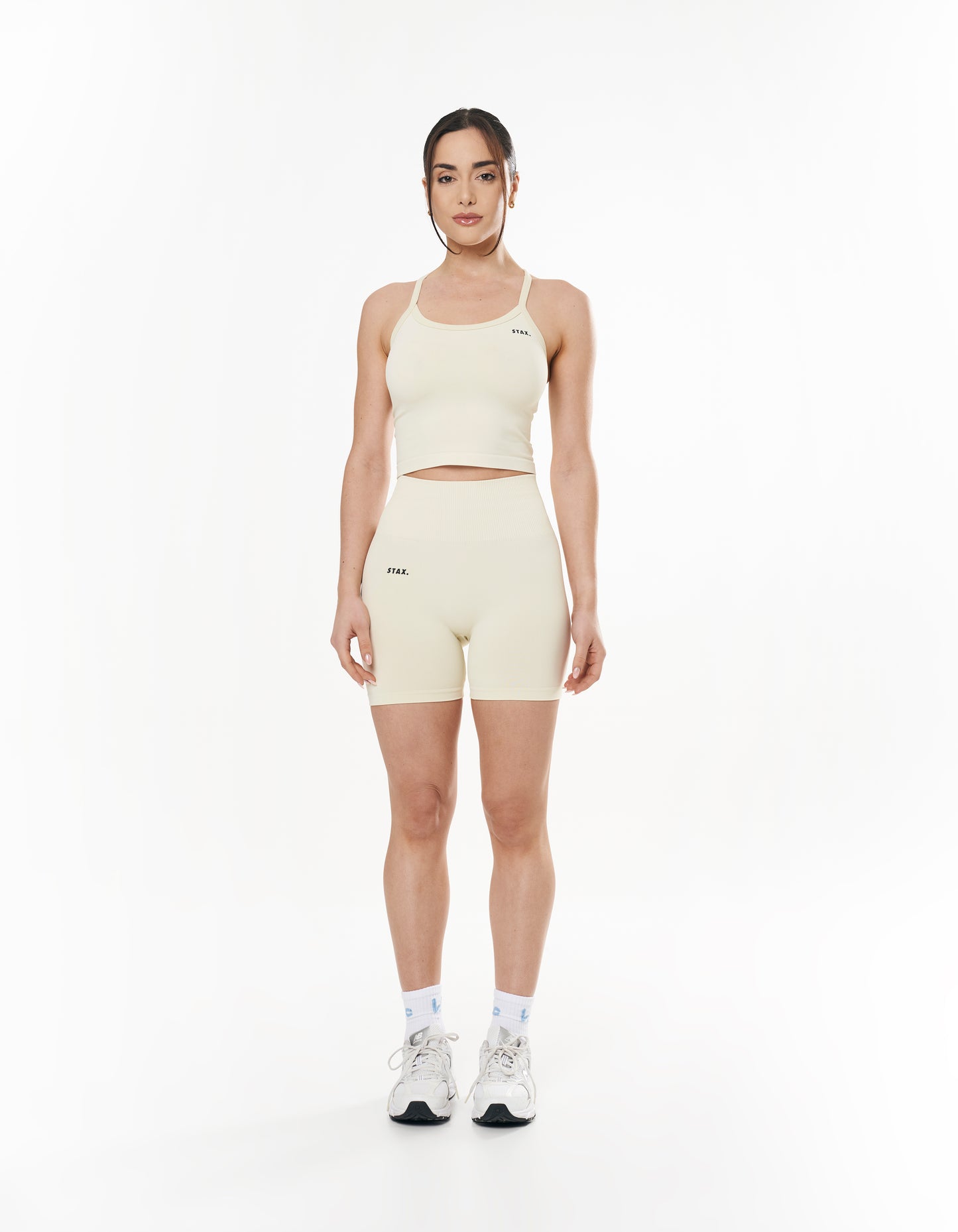 Seamless Kic Cropped Tank - Cream