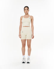 Seamless Kic Cropped Tank - Cream