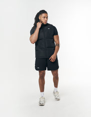 Mens Sleeveless Puffer Vest - Black