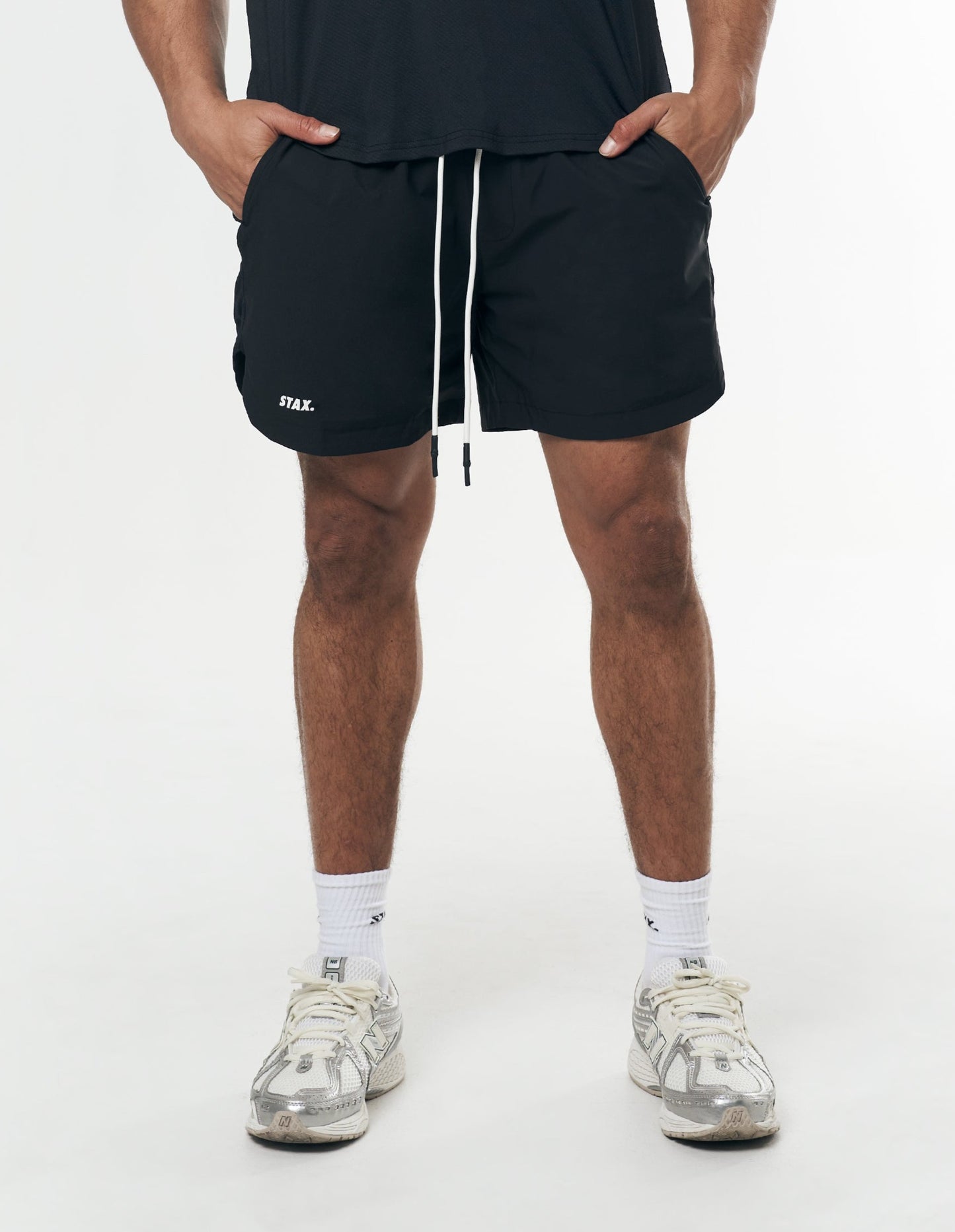 Mens Sport Nylon Shorts - Black