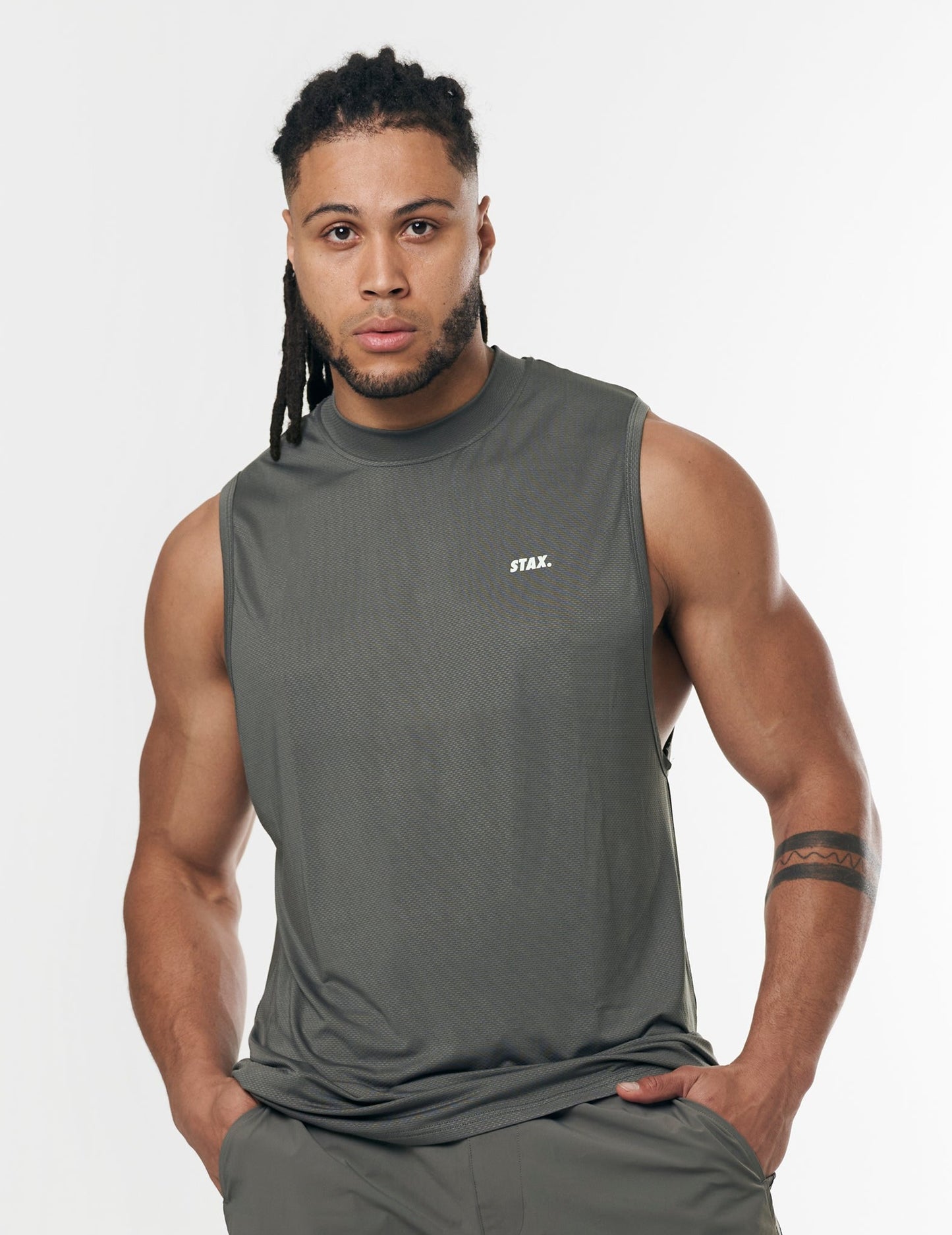 Mens Sport Muscle Tank - Grey